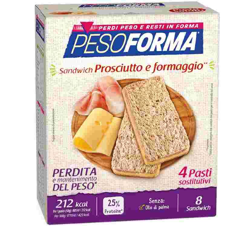 Pesoforma Sandwich Prosciutto E Formaggio 8 Pezzi