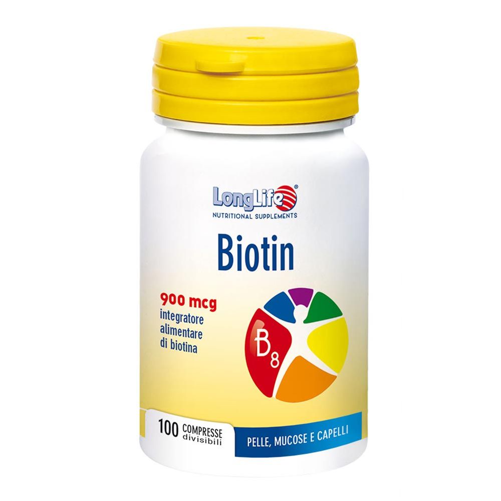 Longlife Biotin 900mcg Integratore Capelli 100 Compresse