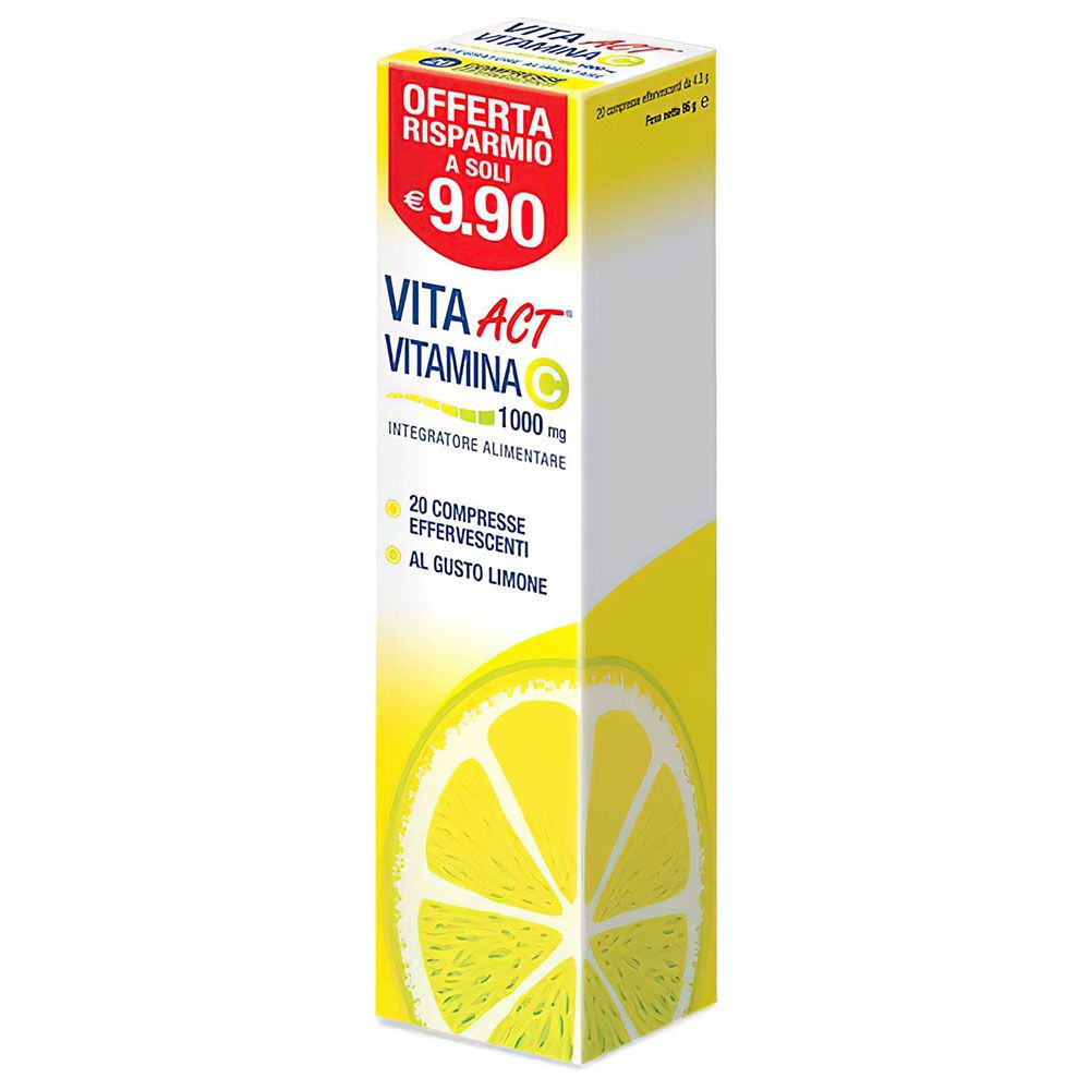 Vitamina C Act 1000 Integratore immunostimolante 20 Compresse Effervescenti