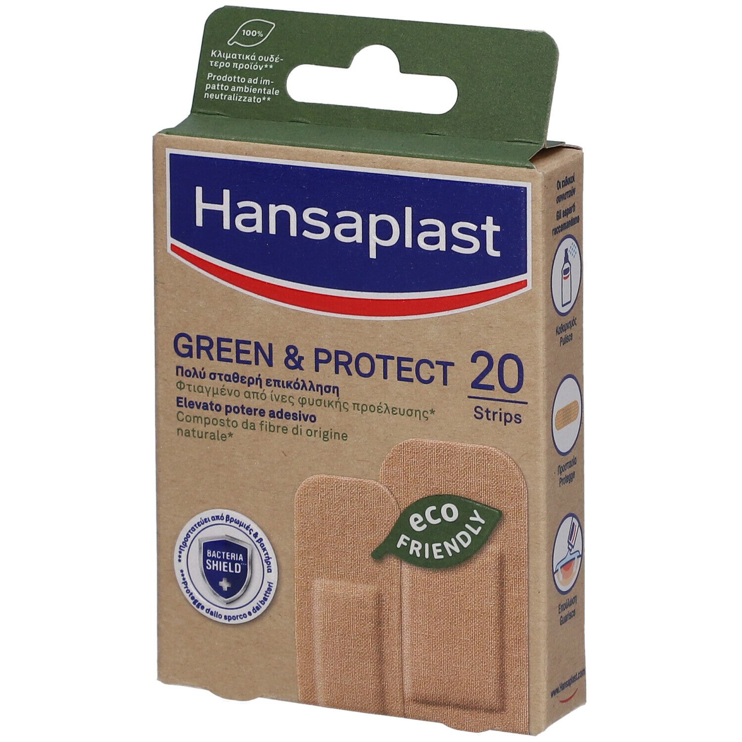 Hansaplast Green & Protect Cerotto 20 Pezzi Assortiti