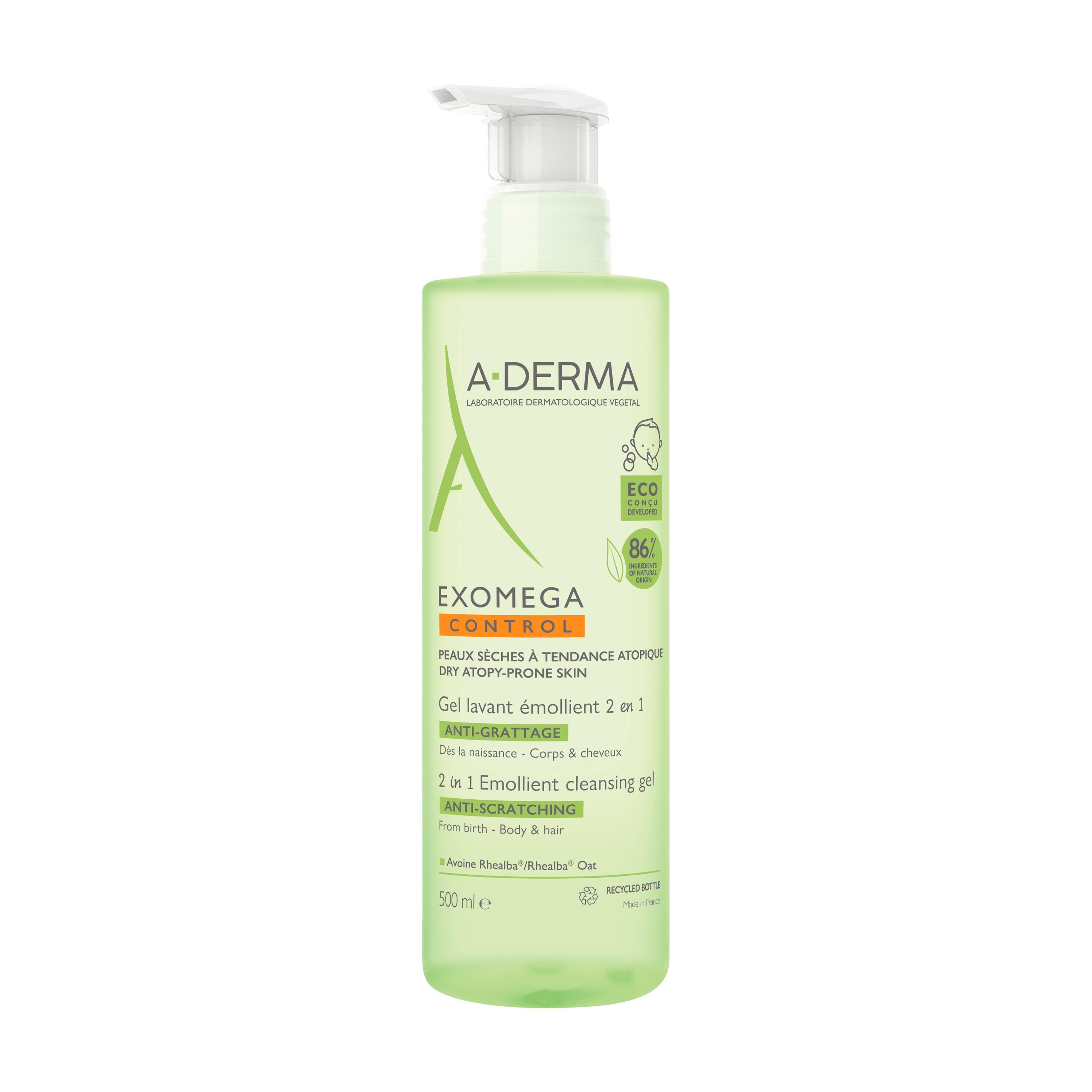 A-derma Exomega Control Gel detersione Emolliente 2 In 1 500ml