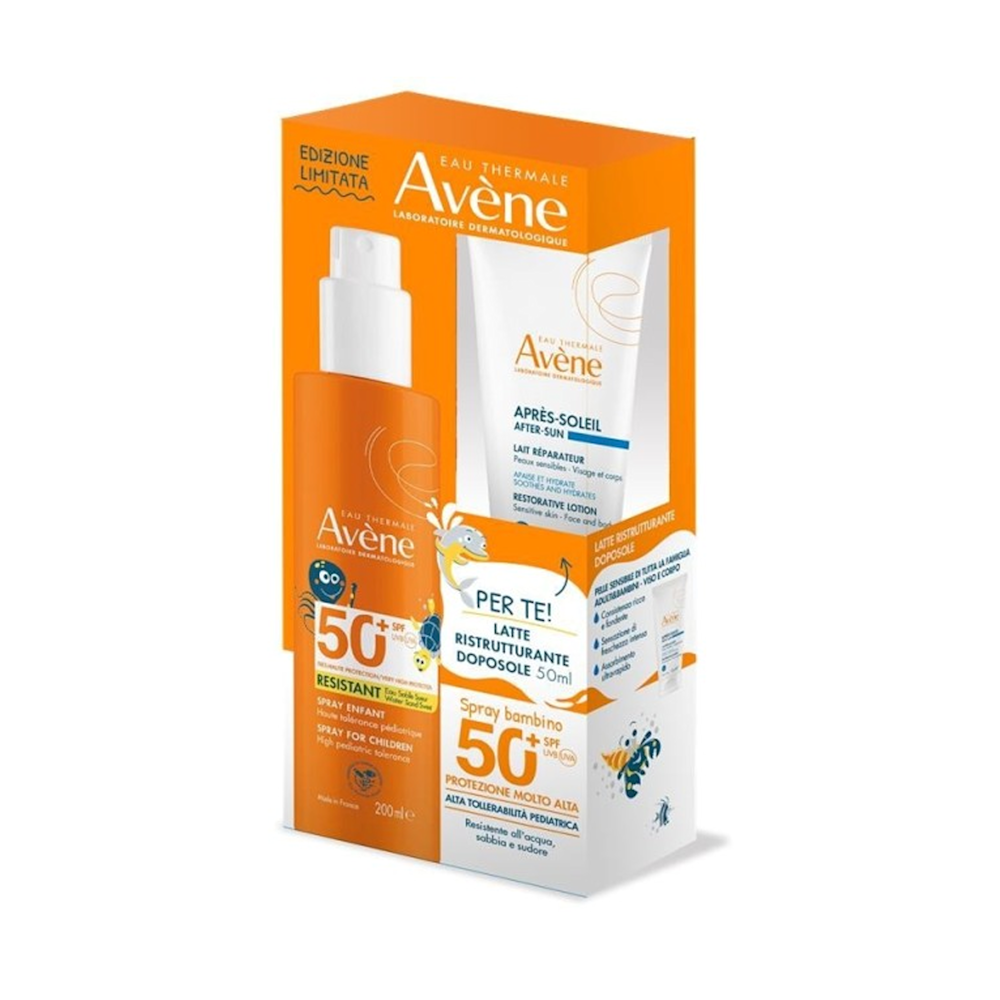 image - 987369927 - EAU THERMALE AVENE SOLARE SPRAY BAMBINO SPF50+ 200 ML + RISTRUTTURANTE DOPOSOLE 50 ML - 4823906_1.png