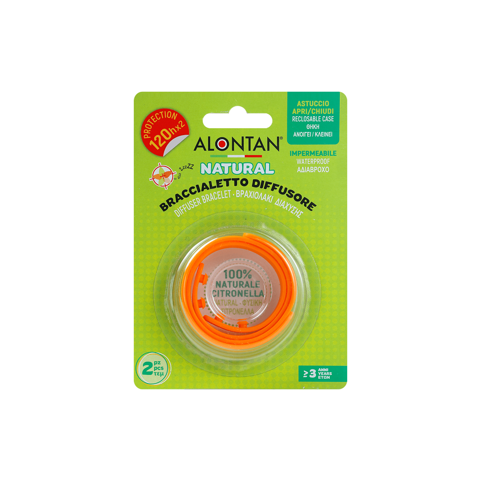 Alontan Natural Braccialetto Diffusore Antizanzare 1 Pezzo