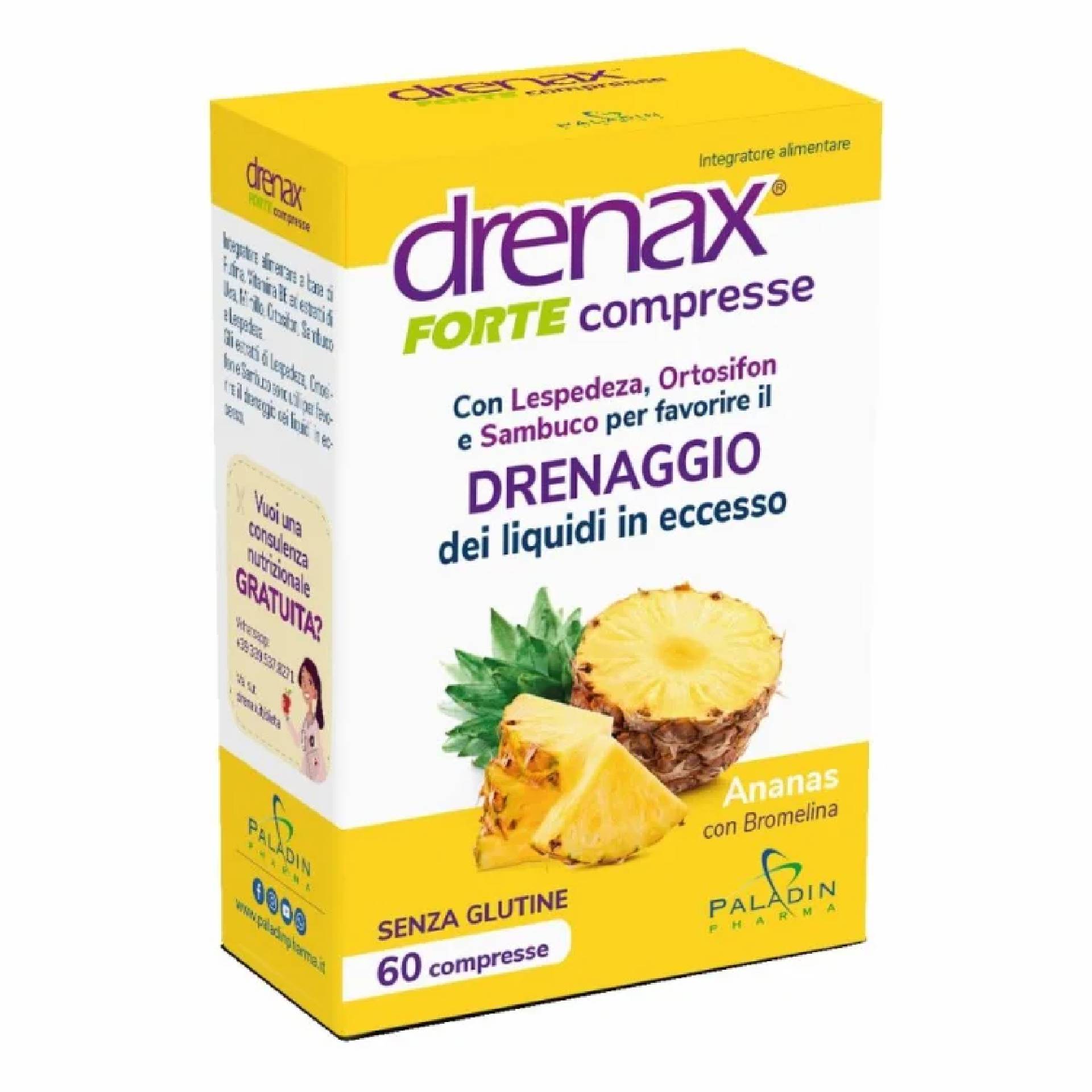 Drenax Forte Ananas Integratore Drenante 60 Compresse