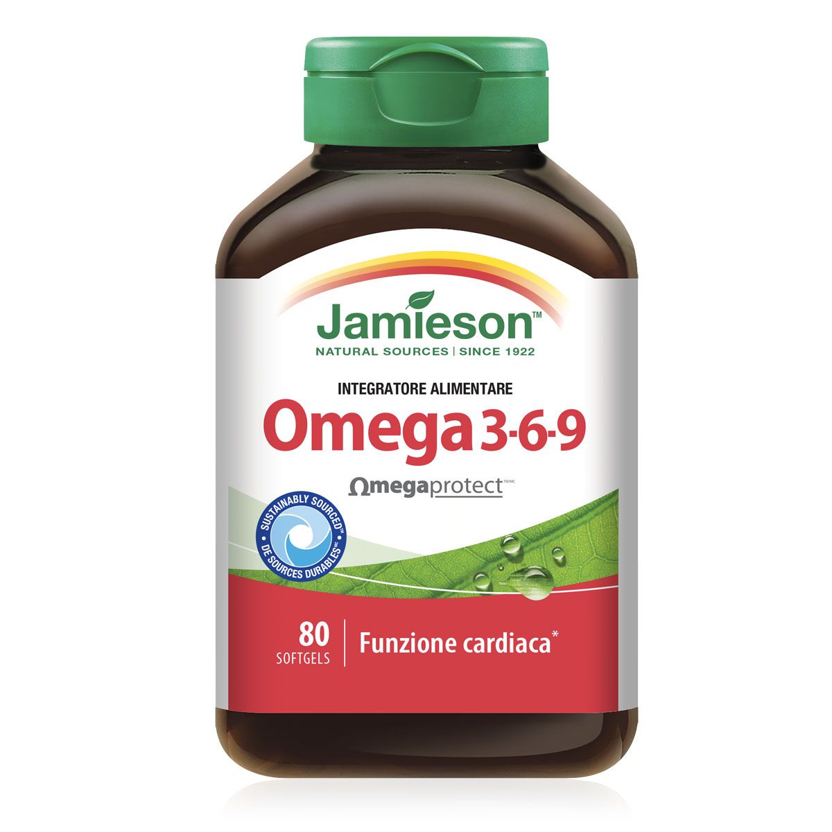 Jamieson Omega 3-6-9 Integratore Funziona Cardiaca 80 Perle