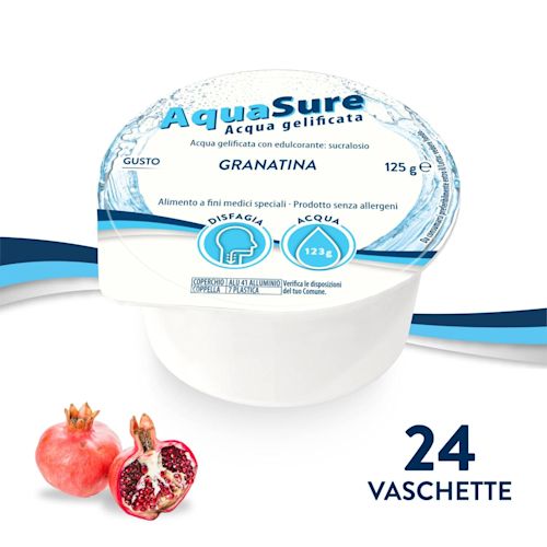 984784102 - AquaSure Acqua Gel Gelificata Disfagia gelatina gusto granatina 24 vaschette - 4741158_1.jpg