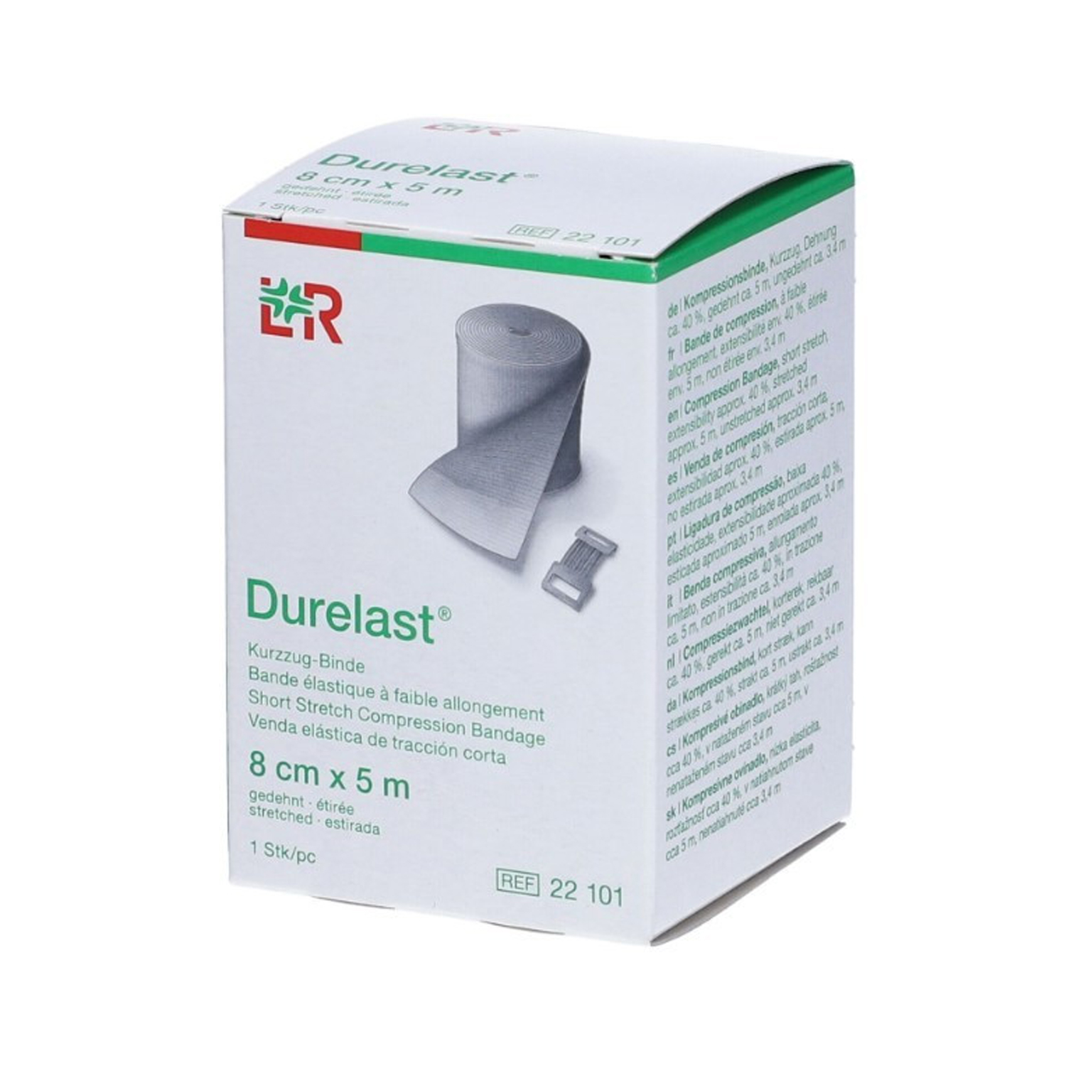 image - 908366661 - Benda elastica a bassa estensibilit&agrave; da 8x500cm con graffette, indicata per applicazioni in terapia flebologica, trattamento del linfedema e supporto in distorsioni e contusioni. - 0007042_2.jpg