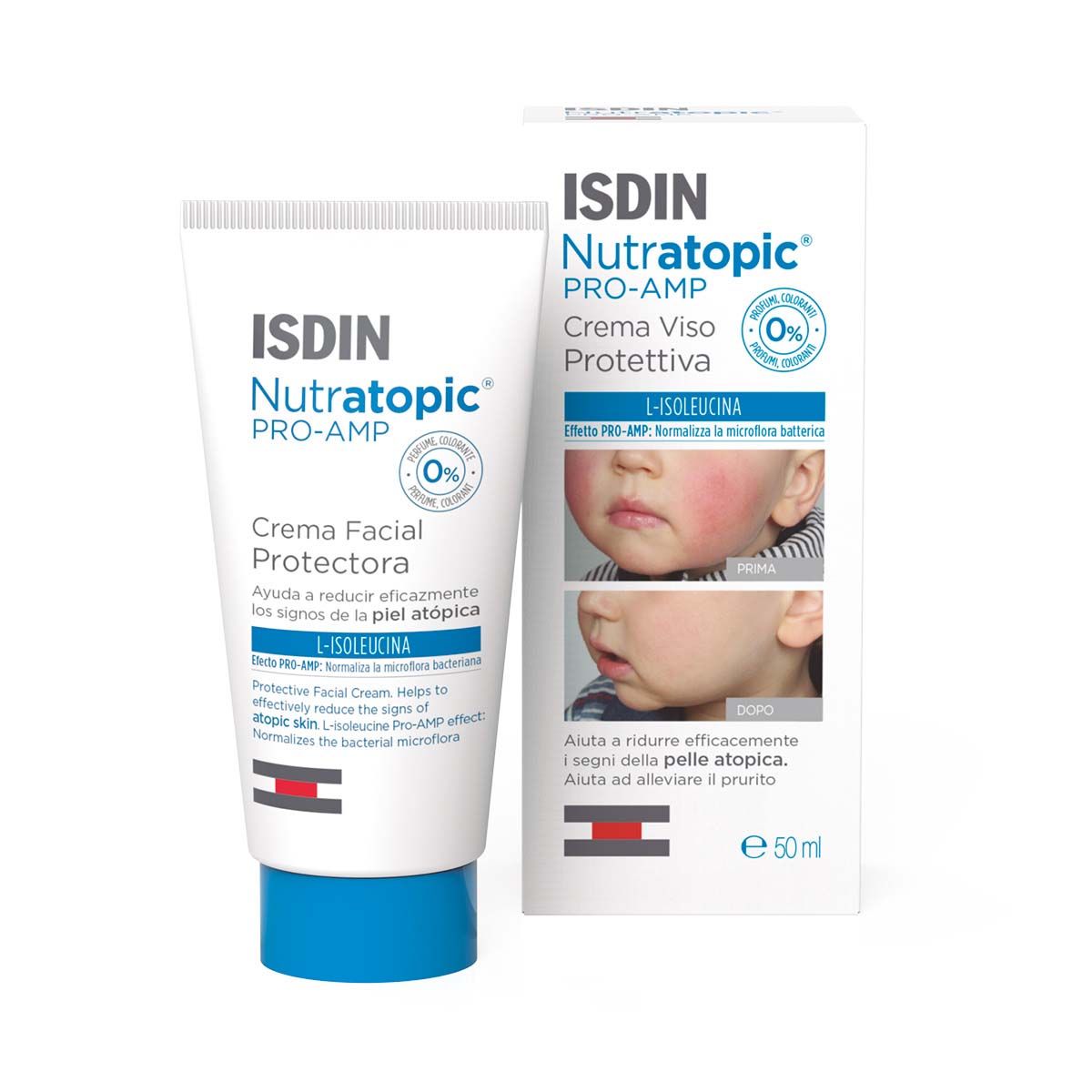 Isdin Nutratopic Pro-amp Crema idratazione viso Pelle Atopica 50ml