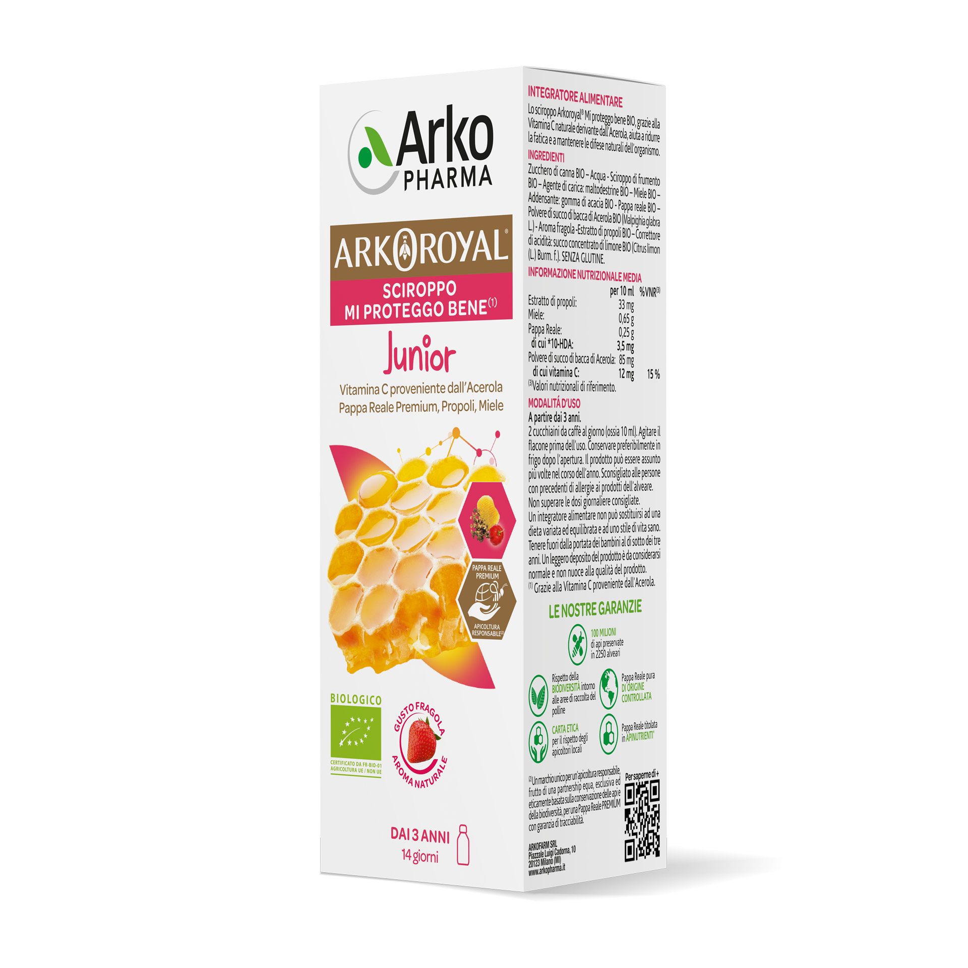 Arkoroyal Sciroppo Junior Integratore a base di Vitamina C E Pappa Reale 140ml