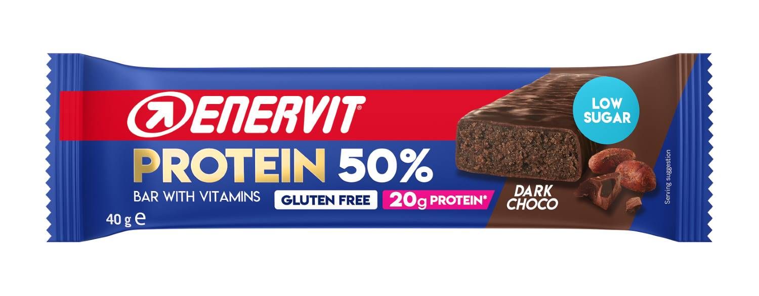 Enervit Sport Bar 50% Barretta energetica Gusto Dark Choco 40g