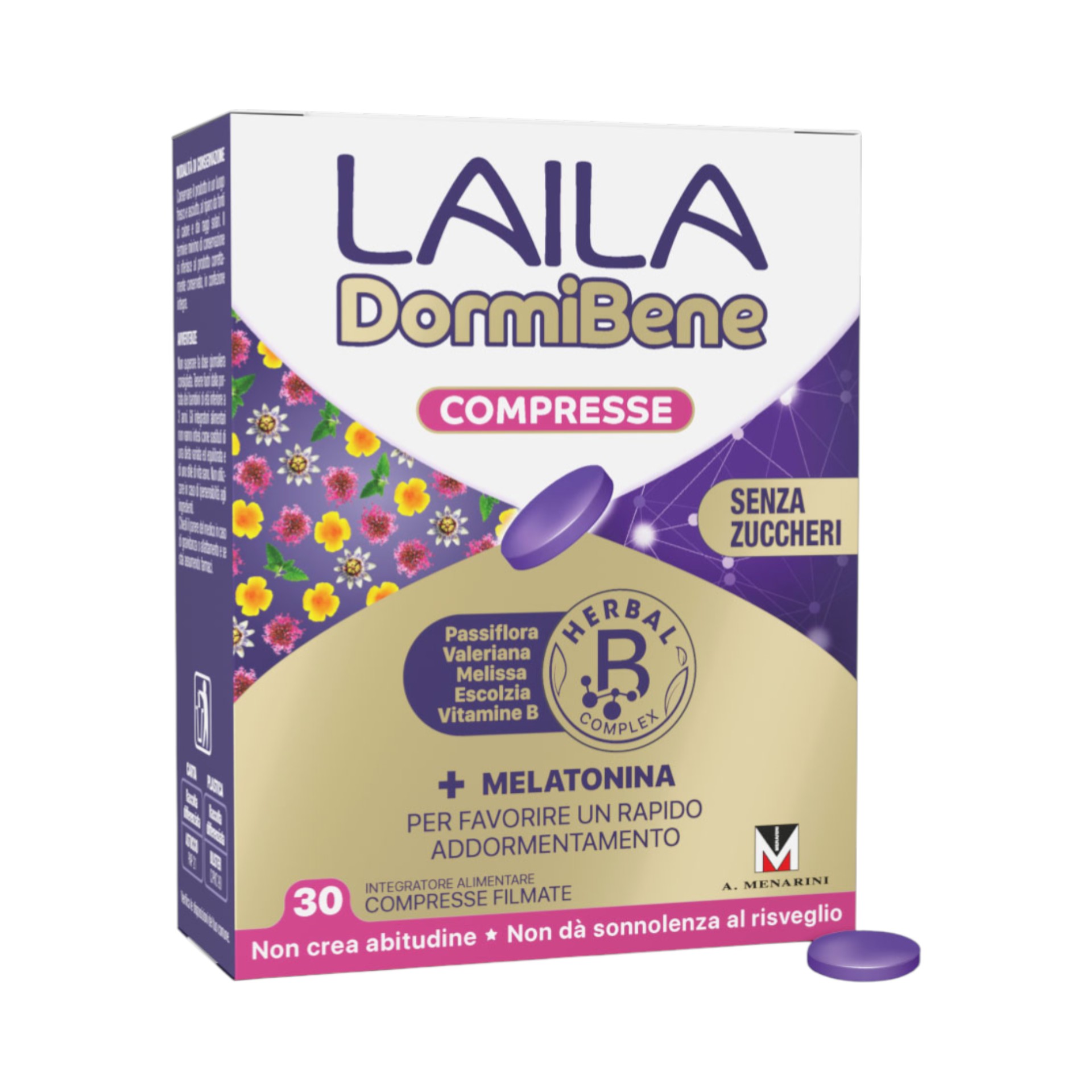 Laila Dormibene Integratore Sonno E Rilassamento Con Melatonina 30 Compresse