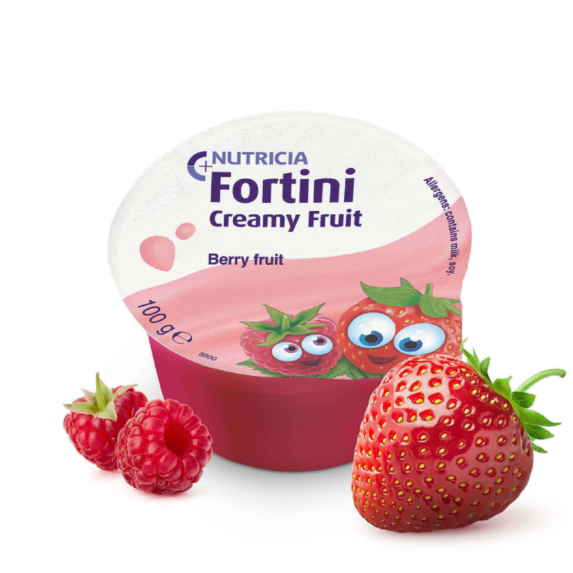 Nutricia Fortini Creamy Fruit Multi Fibre Frutti Rossi 4x100g