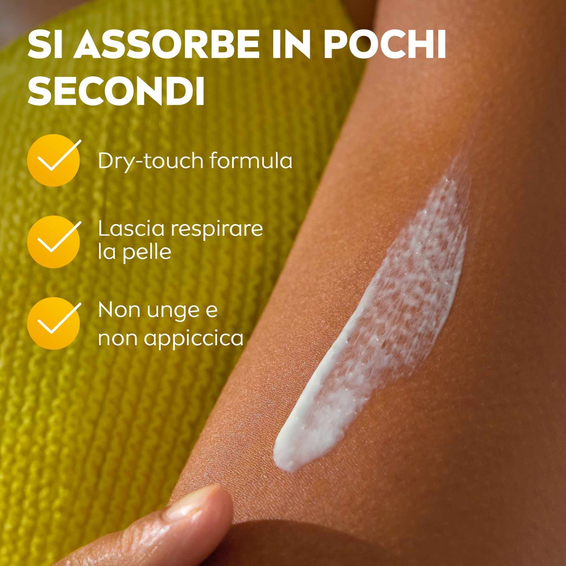 image - 950221034 - Crema solare SPF50+ con formula dry-touch, offre protezione elevata UVA/UVB. Resistente all'acqua, non unge e non lascia residui. Garantisce idratazione profonda grazie all' acido ialuronico , proteggendo la salute della pelle. - 4814464_4.jpg