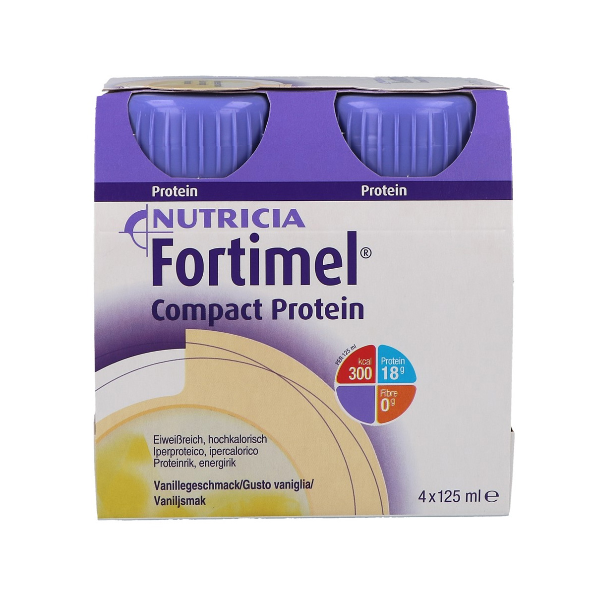 Fortimel Compact Protein Vaniglia 4x125ml