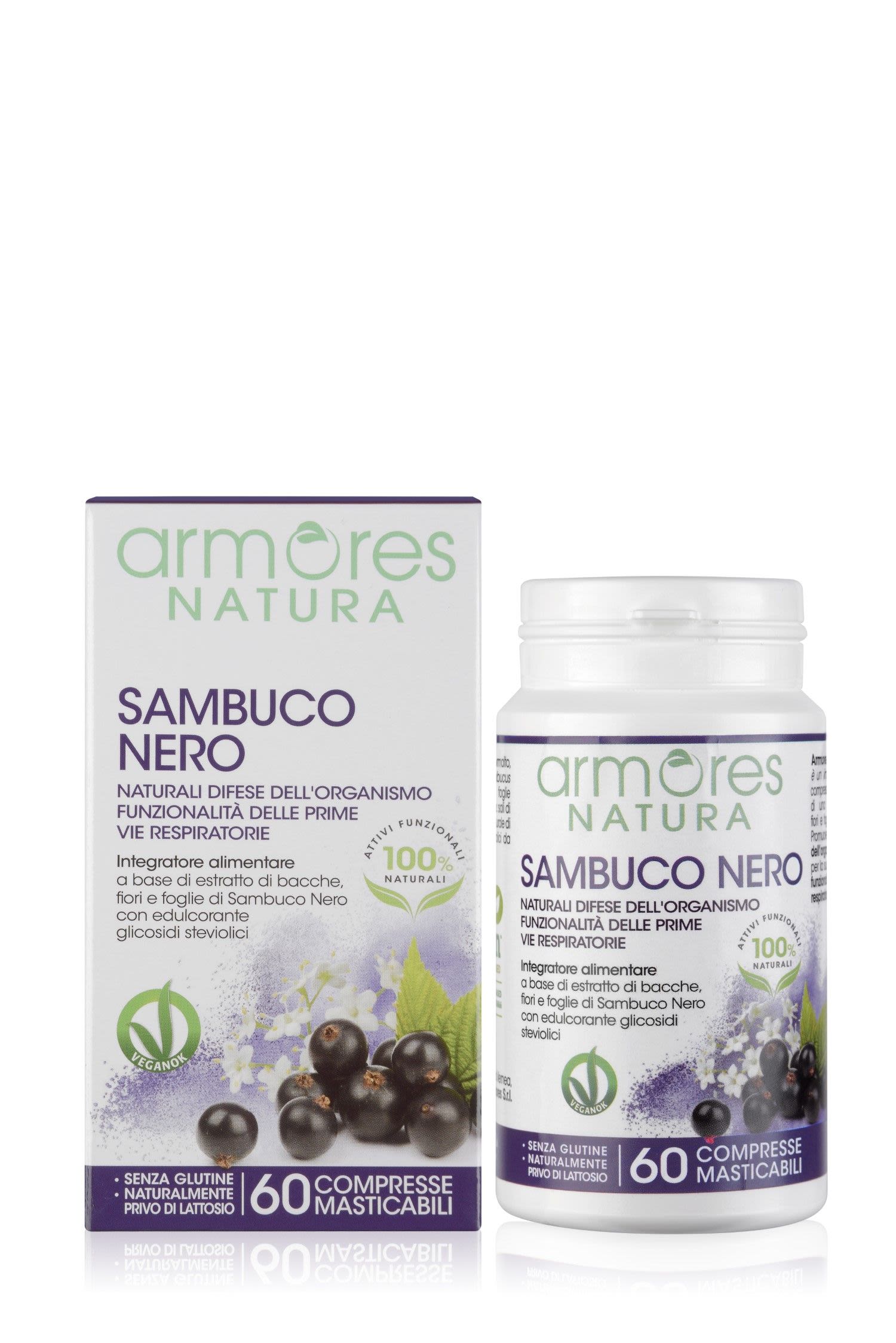 image - 940374794 - Armores Natura Integratore Sambuco Nero 60 compresse masticabili - 4724940_2.jpg