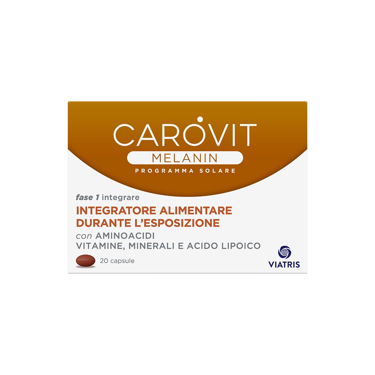 Carovit Melanin Integratore Esposizione Solare 20 Capsule