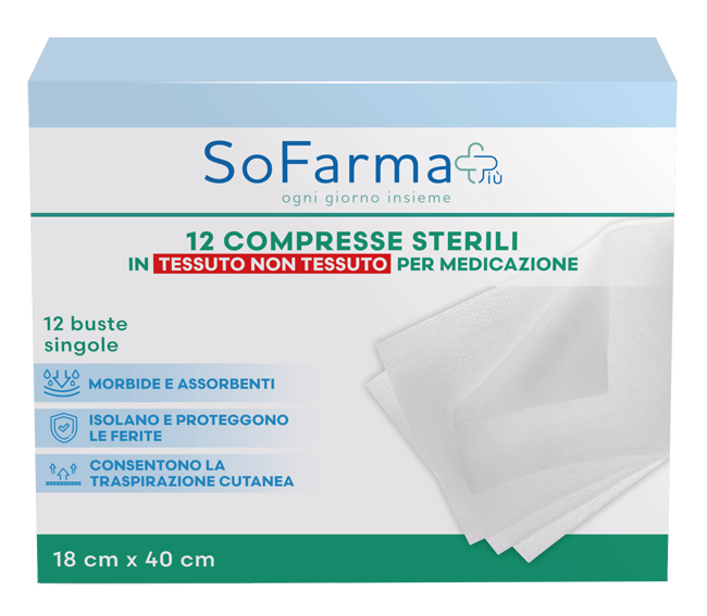 Sofarma Garza Compressa In Tnt 18x40cm 12 Pezzi