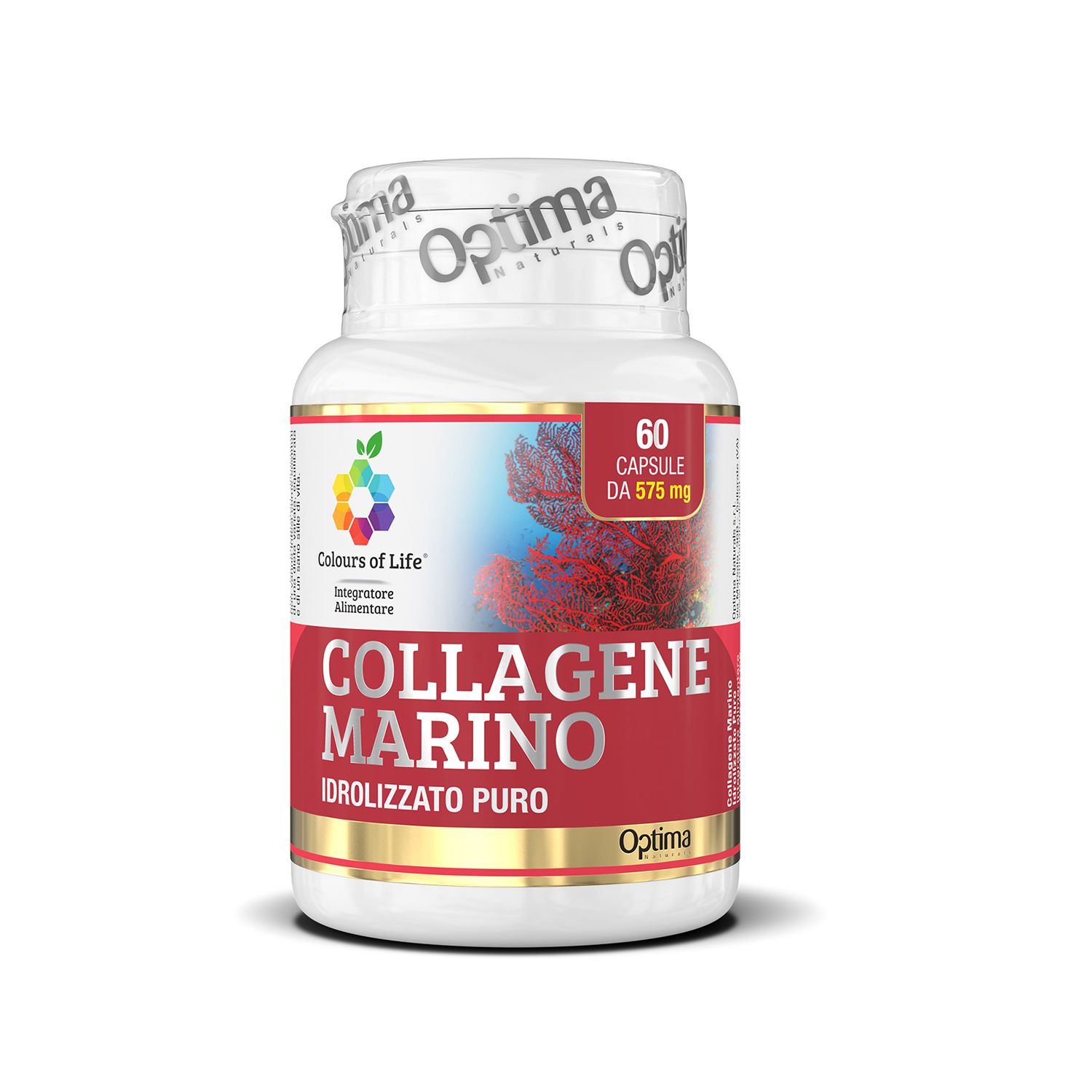 Optima Colours Life Collagenee Marino Idrolizzato Puro 60 Capsule