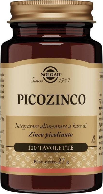 Solgar Picozinco Integratore Di Zinco 100 Tavolette