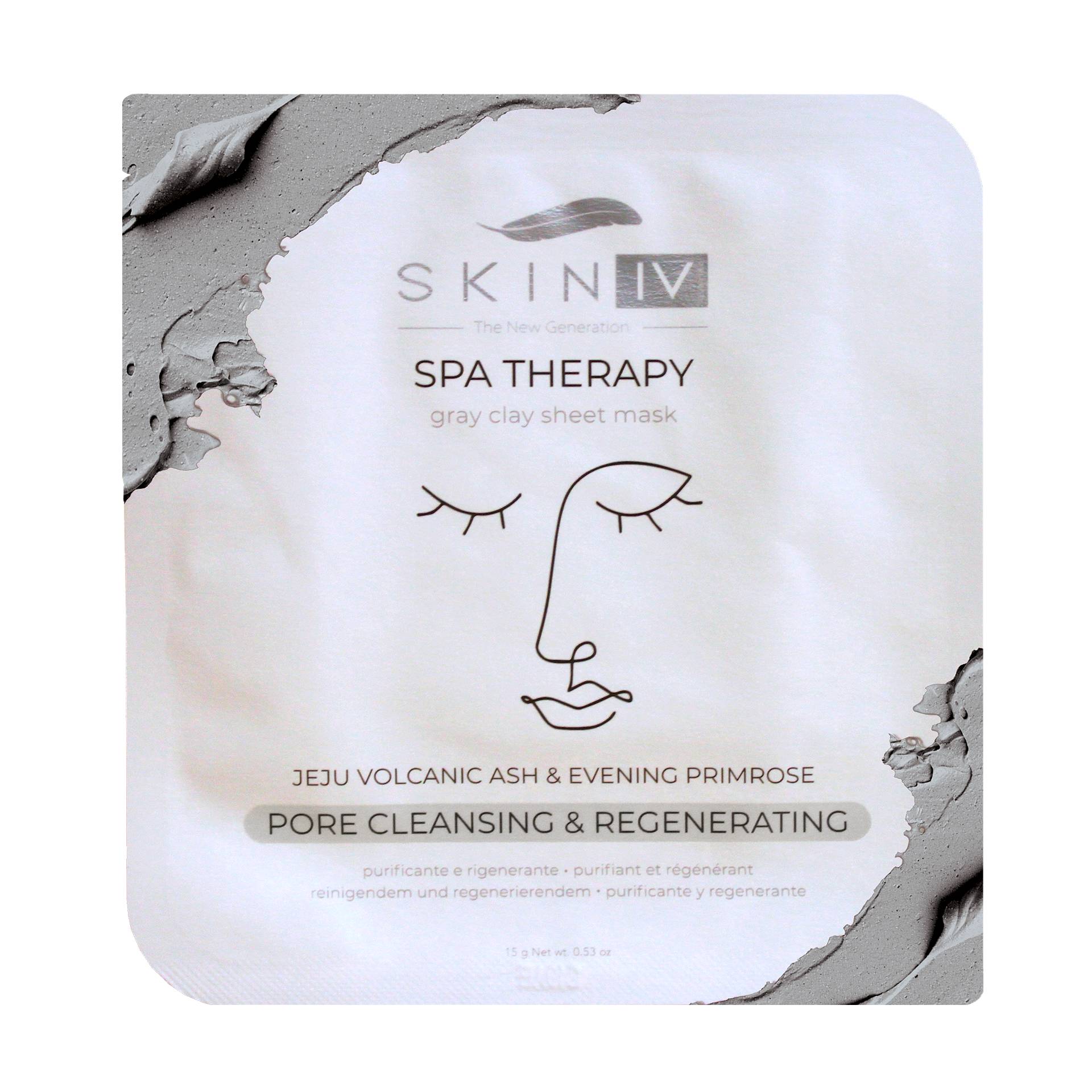 Skin Iv Maschera Viso Argilla Grigia Purificante E Rigenerante 15g