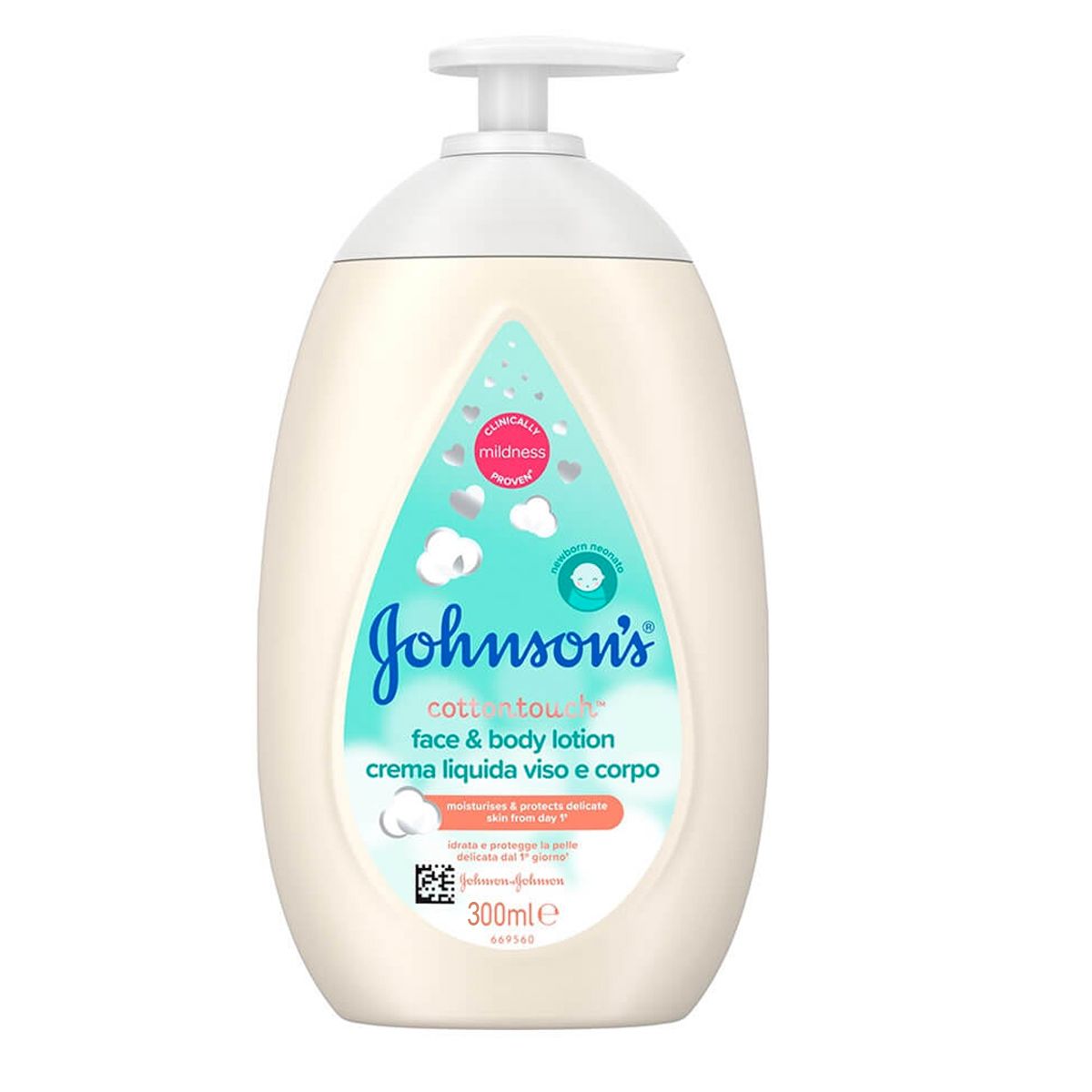 Johnsons Baby Cottontouch Crema idratazione viso E Corpo 300ml