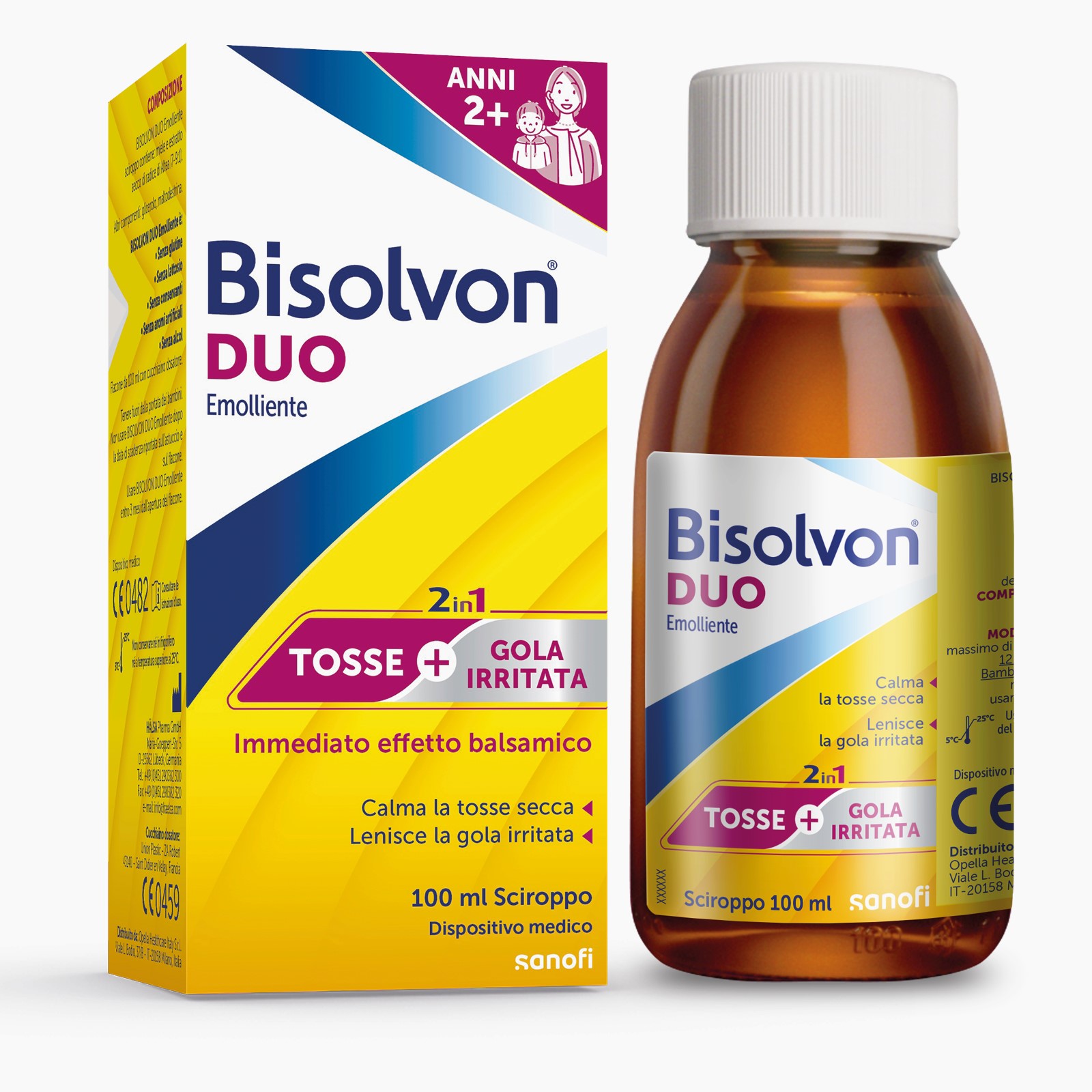 Bisolvon Duo Emolliente Sciroppo Contro Tosse E Gola Irritata 100ml