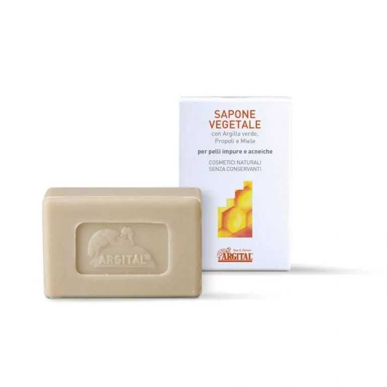 Argital Sapone Vegetale Argilla Verde Propoli Miele Pelle Impure Acneiche 100g