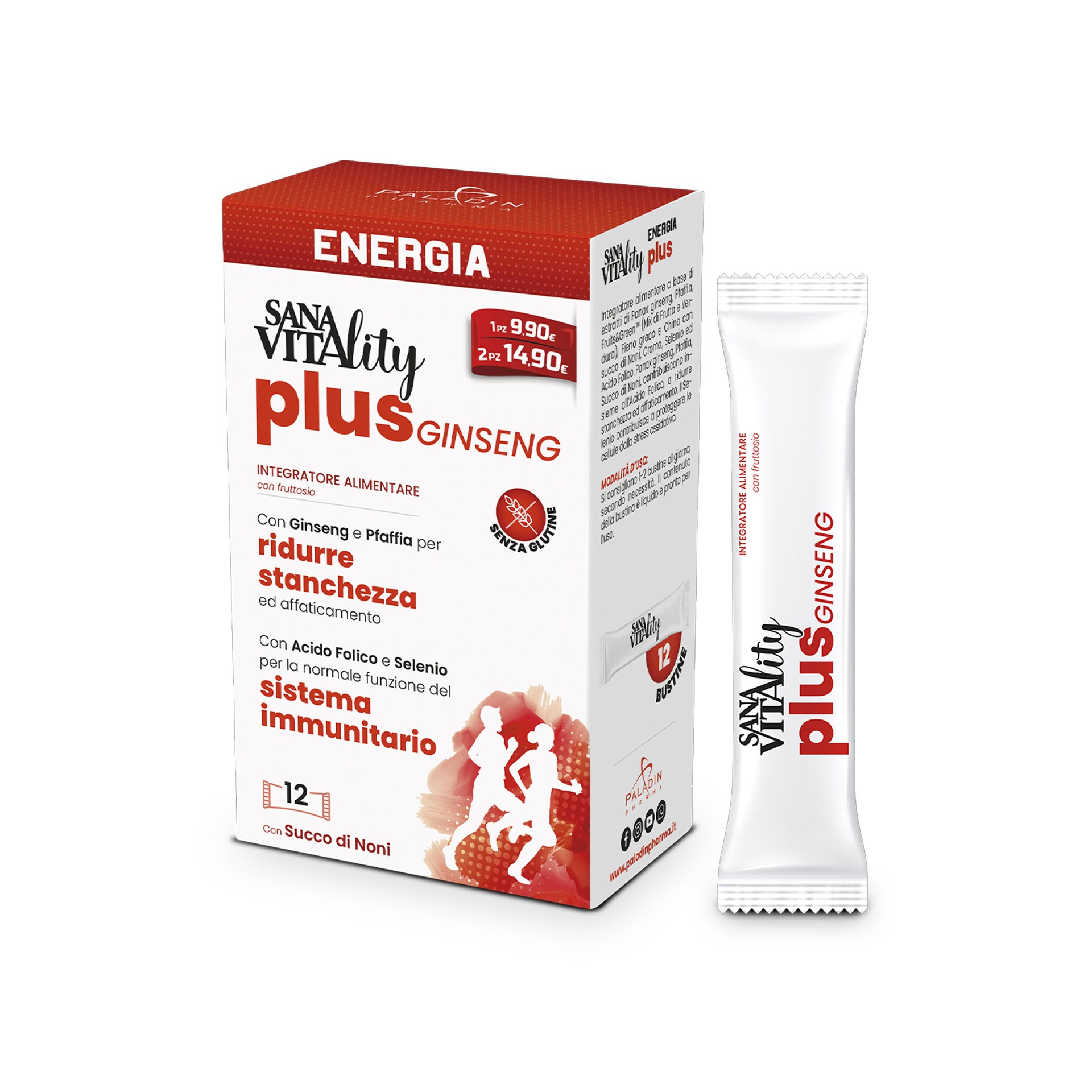 Sanavitality Energia Plus Ginseng 12 Stick Pack