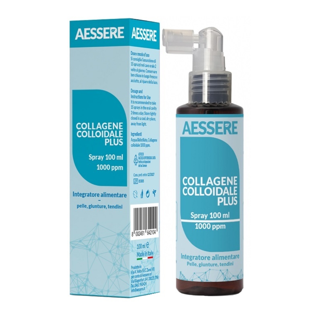 Aessere Collagene Colloidale Plus 1000ppm Integratore Pelle E Articolazioni In Spray 100ml