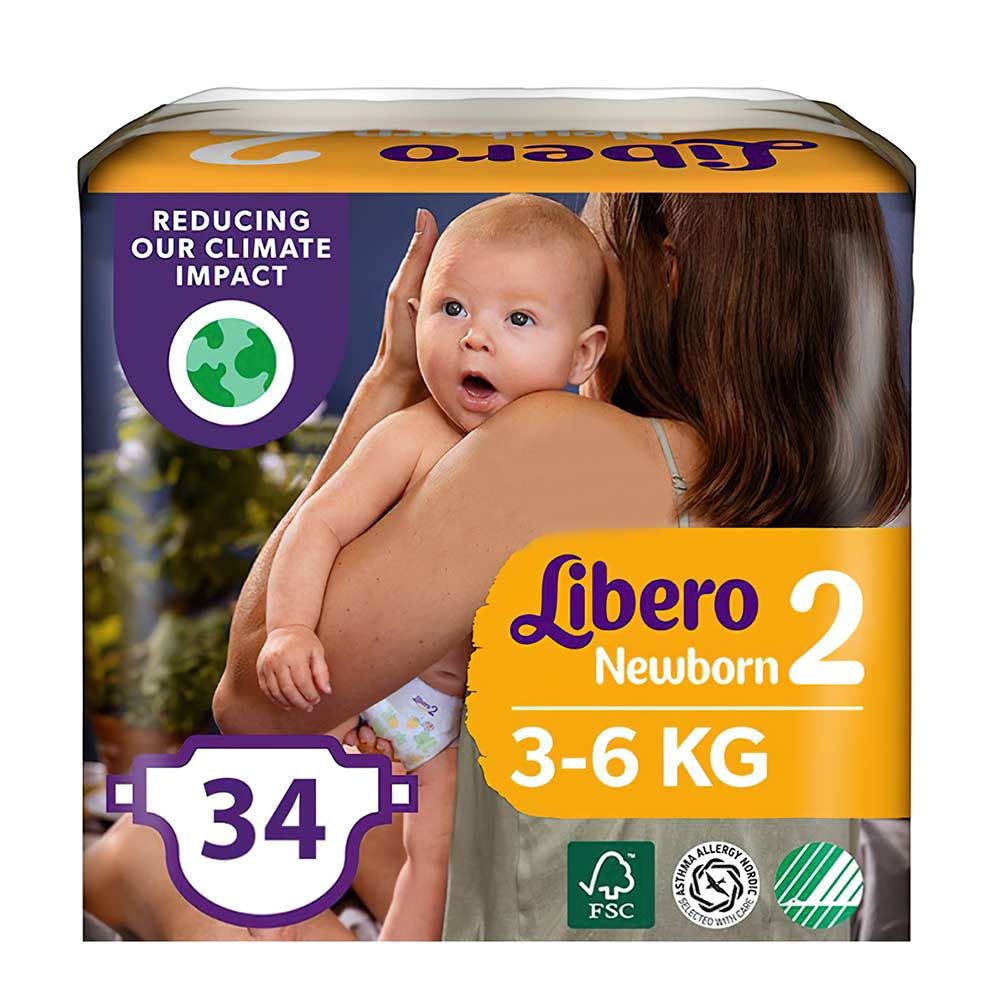 Libero Newborn Pannolini Taglia 2 34 Pezzi