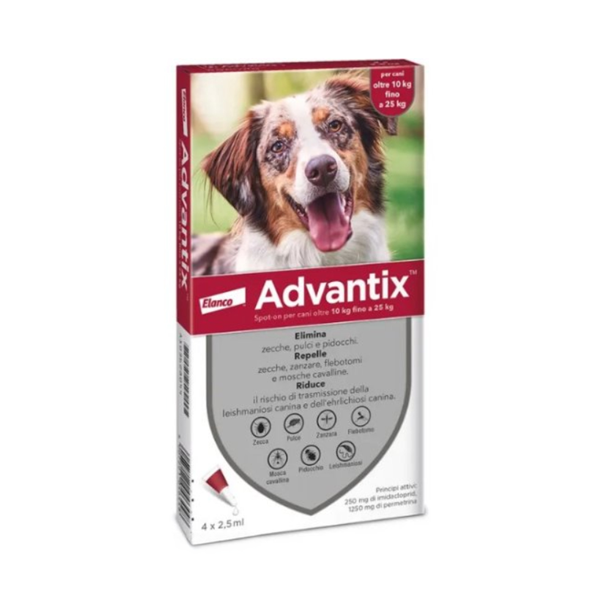 Advantix Spot On Cani Oltre 10 Kg E Fino A 25 Kg 4 Pipette