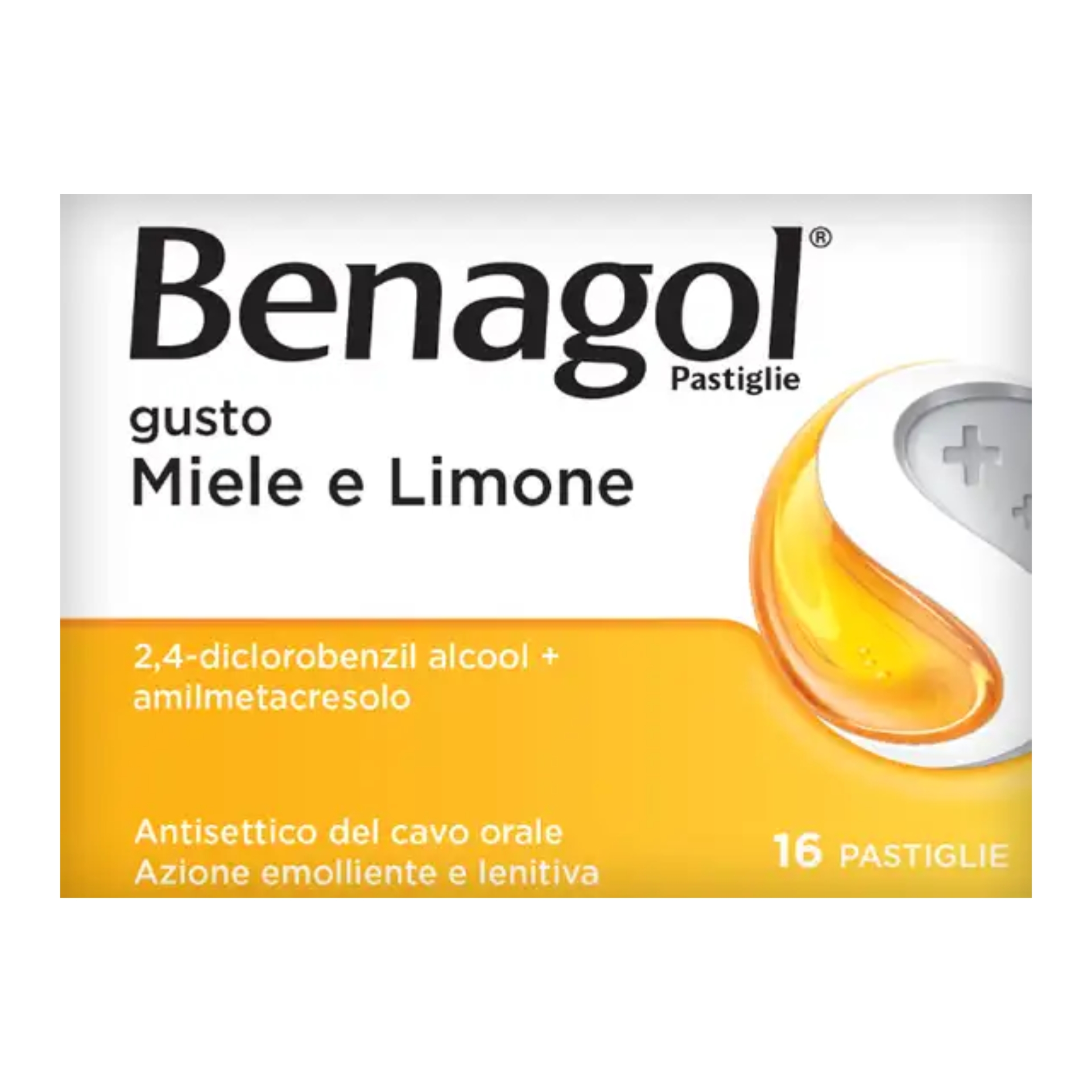 image - 048642060 - AMILMETACRESOLO E 2,4 DICLOROBENZIL ALCOOL (ACRAF)*20 pastiglie gusto limone e miele 0,6 mg + 1,20 mg - 4846501_1.jpg