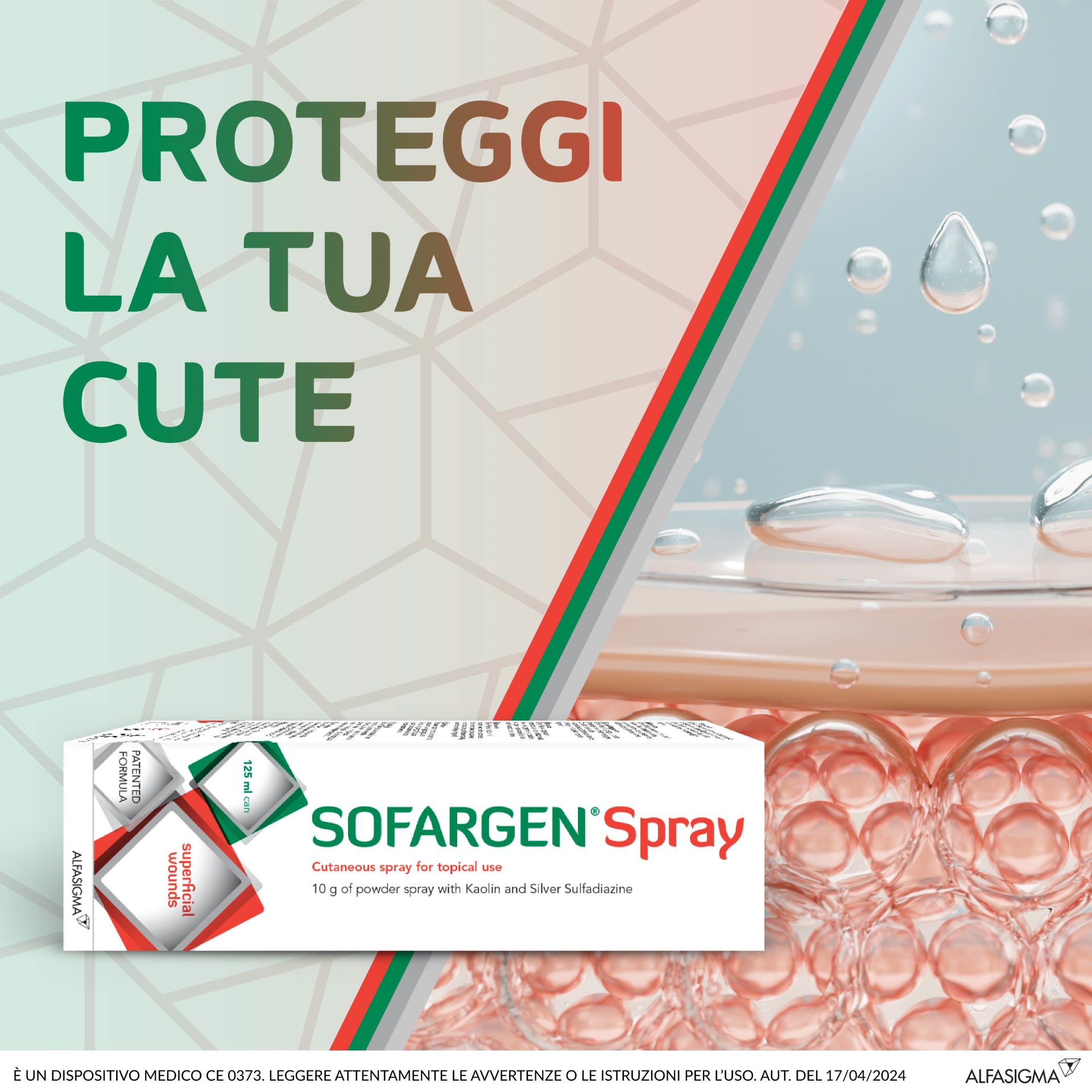 image - 921773836 - MEDICAZIONE IN POLVERE SPRAY CON CAOLINO E ARGENTO SULFADIAZINA 1% SOFARGEN SPRAY 10 G BOMBOLETTA PRESSURIZZATA 125 ML - 7874537_3.jpg