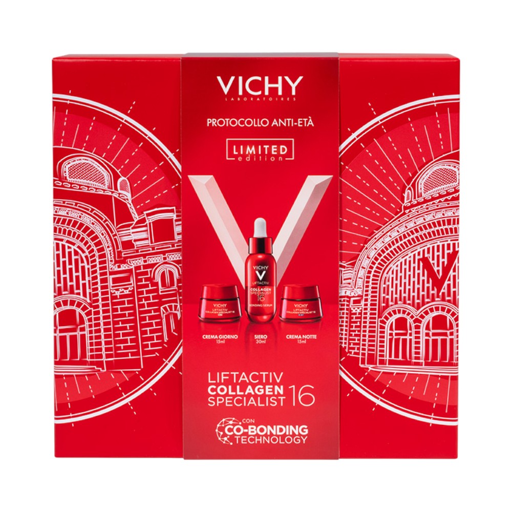 Vichy Cofanetto Protocollo Antietà Liftactiv Collagen Specialist 16 Siero 30ml + Crema Giorno 15ml + Crema Notte 15ml