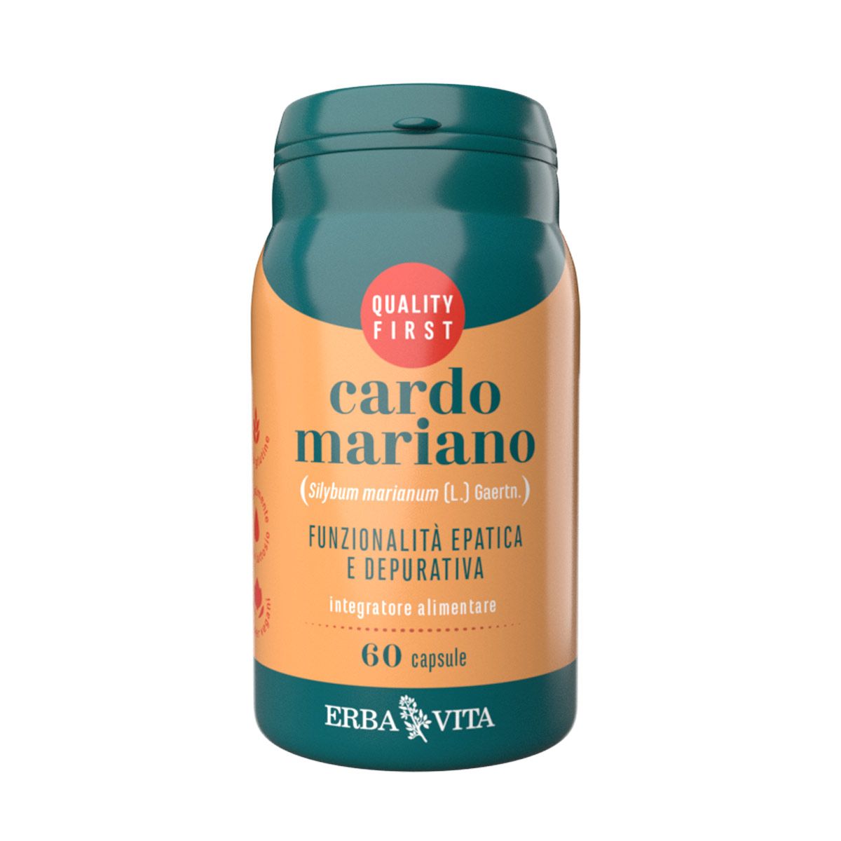 Erba Vita Cardo Mariano Integratore Drenante 60 Capsule