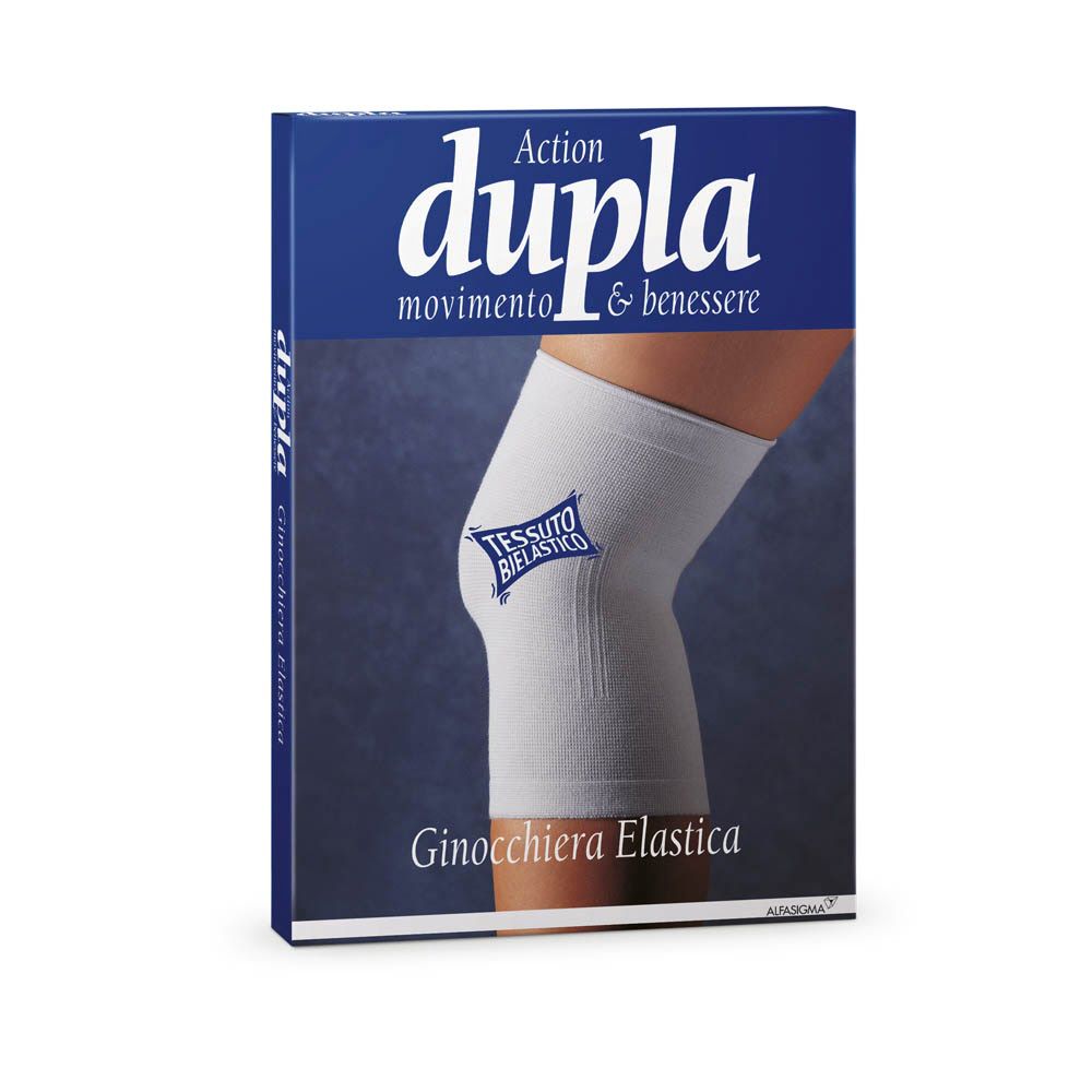 Dupla Ginocchiera Elastica Bianca L 1 Pezzo