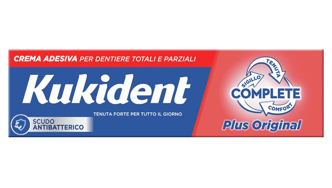 Kukident Plus Original Crema Adesiva Dentiere 40g