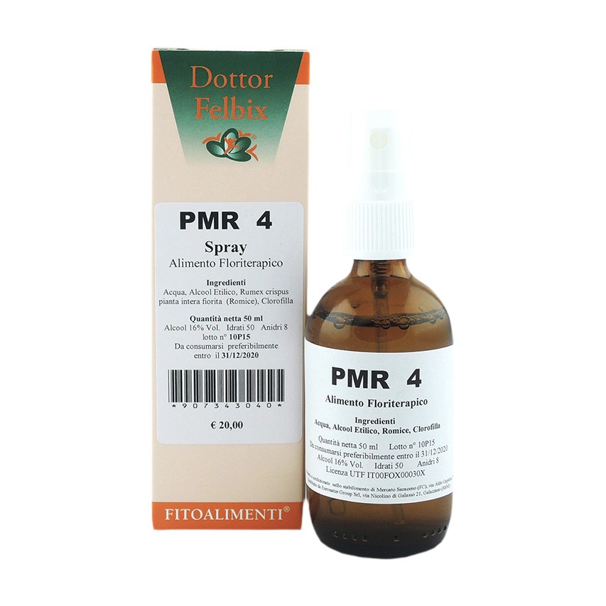 image - 907343040 - Flacone spray da 50 ml di PMR 4, alimento floriterapico che regola la funzionalit&agrave; e il trofismo cervicale, contribuendo al mantenimento della fisiologia posturale. - 4874628_2.jpg