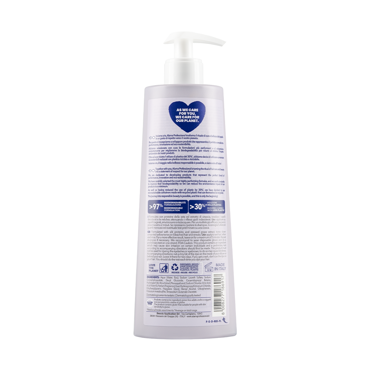 980631016 - ALAMA NO-YELLOW SHAMPOO PER CAPELLI BIONDI GRIGI O DECOLORATI 500 ML - 4736687_2.png