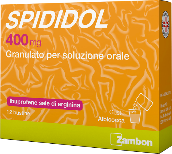 Spididol 400mg Granulato Soluzione Orale Gusto Gusto Albicocca 12 Bustine