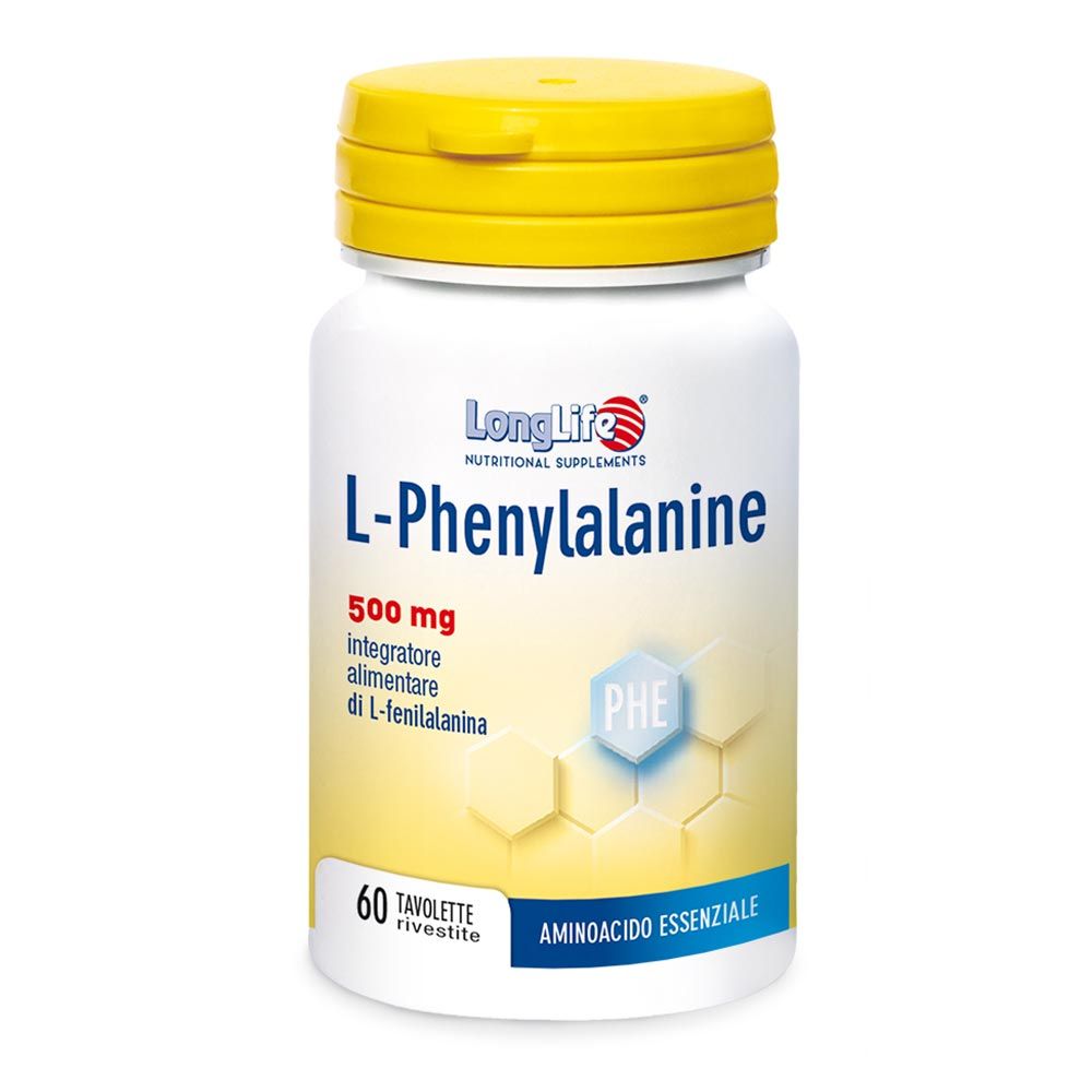 Longlife L-phenylalanine 500mg Integratore Stress 60 Tavolette