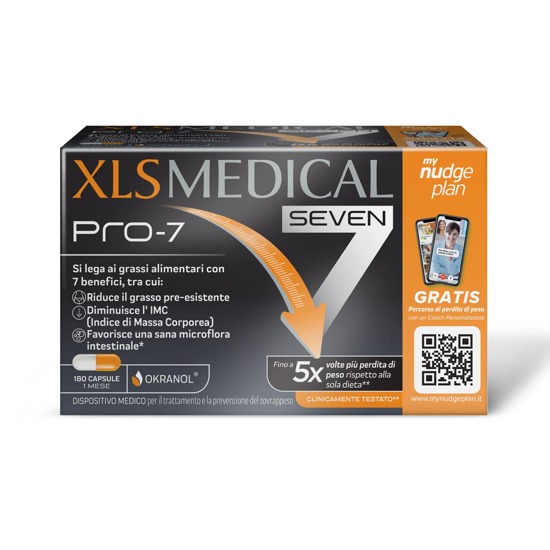 Xls Medical Pro 7 Trattamento controllo del peso 180 Capsule