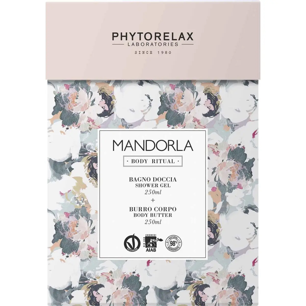 Phytorelax Cofanetto Body Ritual Mandorla Vegan E Organic Bagno Doccia + Latte Corpo