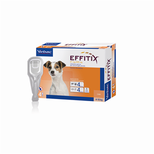 Effitix Spot-on Soluzione 4 Pipette 1,10ml 67mg + 600mg Cani Da 4 A 10 Kg