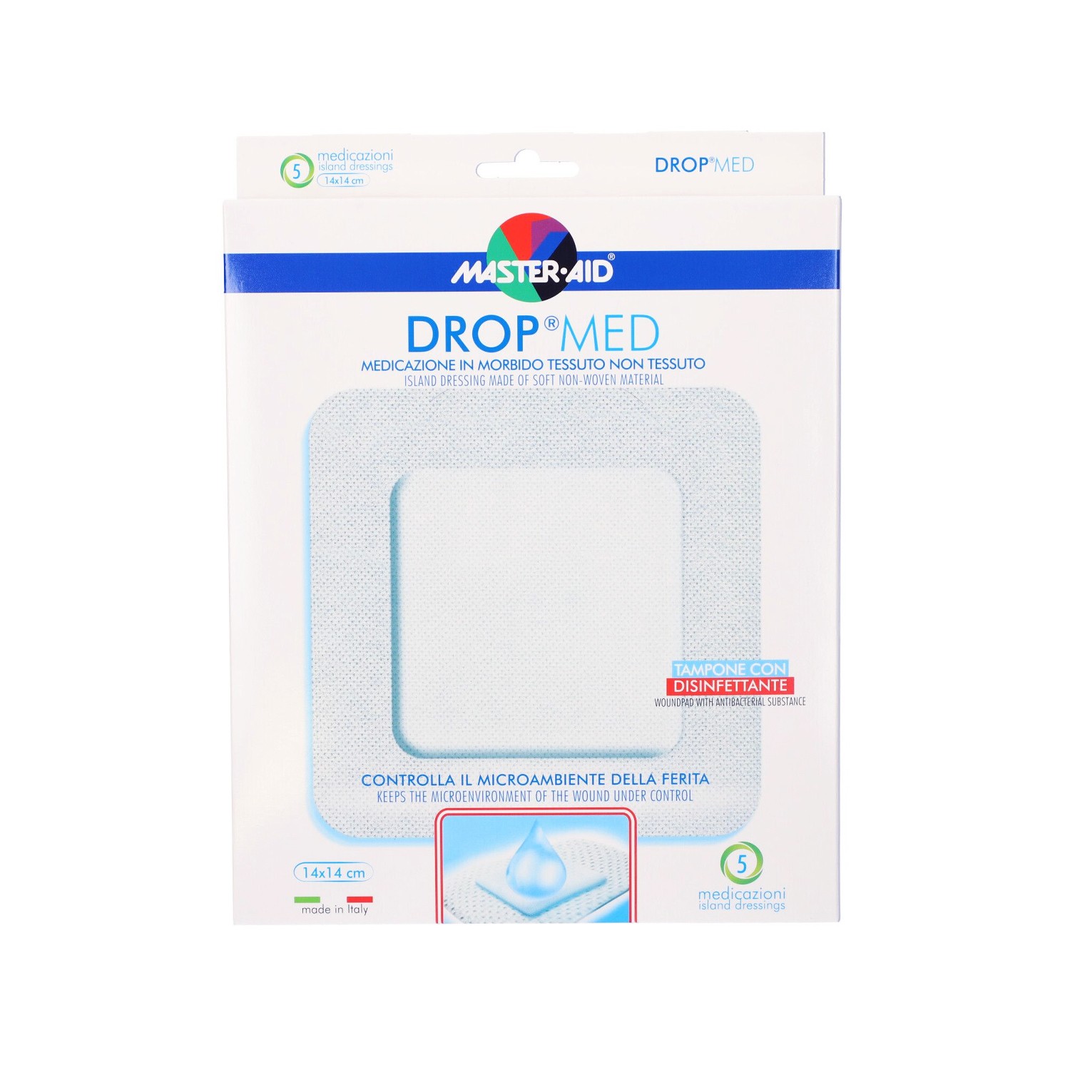 image - 904926045 - Medicazione traspirante in tessuto non tessuto con tampone assorbente e collante ipoallergenico, privo di solventi e lattice di gomma naturale. - 7892897_2.jpg