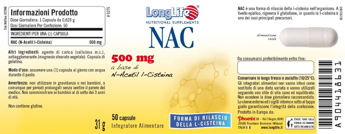 935634055 - Longlife Nac 500mg Integratore N-acetil L-cisteina 60 Capsule - 7889943_3.jpg