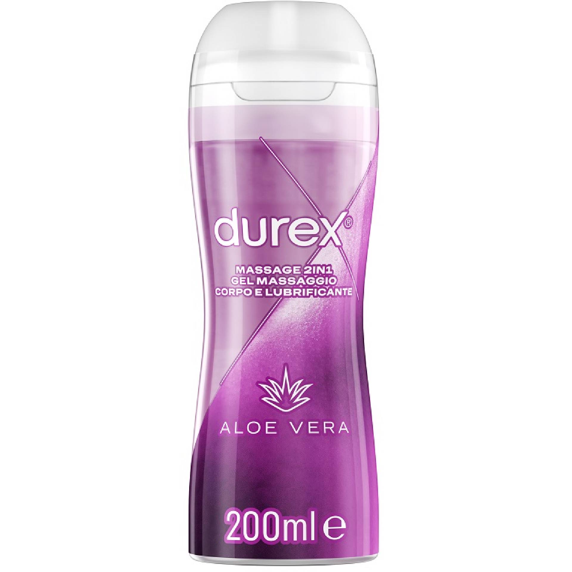 Durex Massage 2in1 Gel Massaggio Corpo E Lubrificante Aloe Vera 200ml