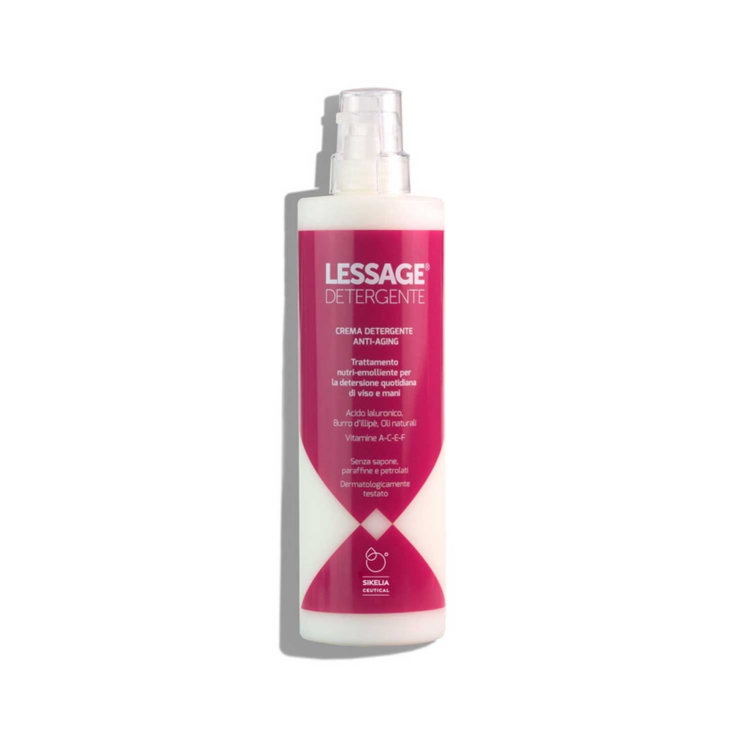 Lessage Crema Detersione viso Mani Anti Aging 500ml