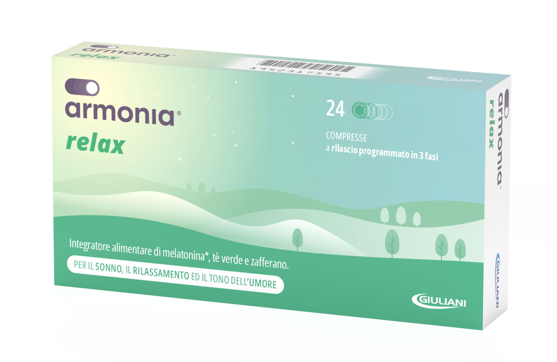 image - 942317595 - ARMONIA RELAX 1 MG A BASE DI MELATONINA 24 COMPRESSE - 7893147_2.jpg