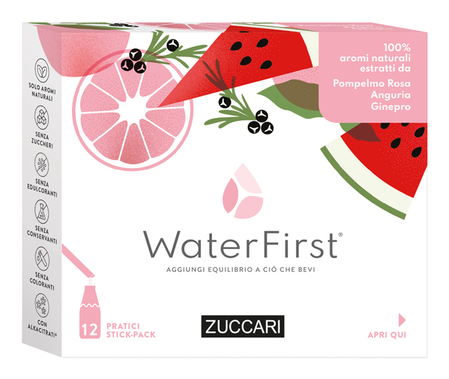 Zuccari Waterfirst Pompelmo Rosa Anguria Ginepro 12 Stick Pack